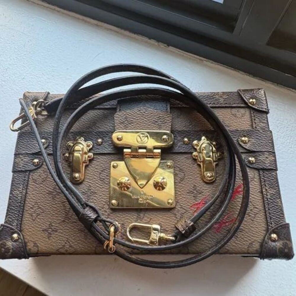 Louis Vuitton Petite Malle Crossbody Handbag Monogram Reverse - Picture 7 of 8